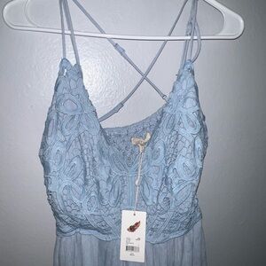 Chelsea & Violet Sky Blue Lace Dress